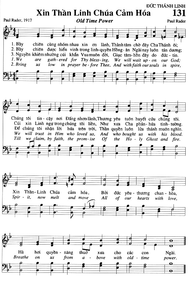 Sheet music: Xin Thần Linh Chúa Cảm Hóa