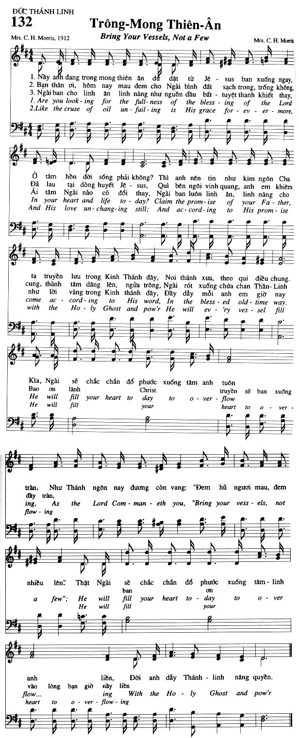 Sheet music: Trông Mong Thiên Ân
