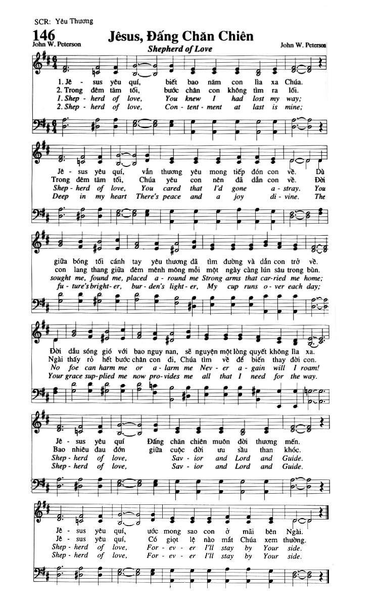 Sheet music: Jesus Đấng Chăn Chiên