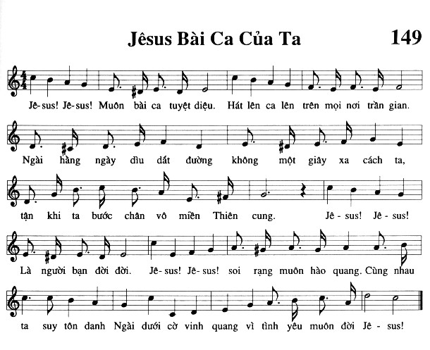 Sheet music: Jesus Bài Ca Của Ta