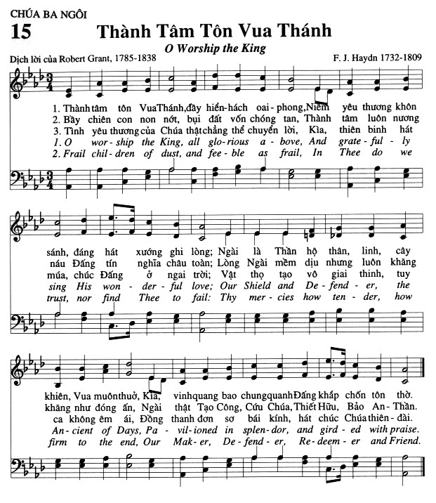 Sheet music: Thành Tâm Tôn Vua Thánh
