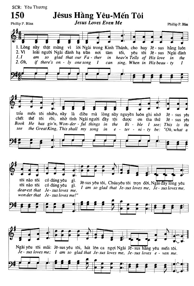 Sheet music: Jesus Hằng Yêu Mến Tôi