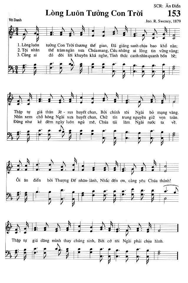 Sheet music: Lòng Luôn Tưởng Con Trời