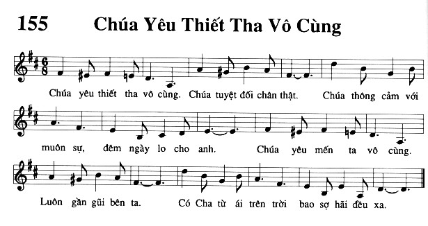 Sheet music: Chúa Yêu Thiết Tha Vô Cùng