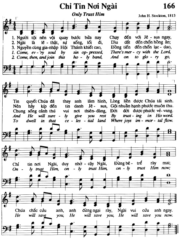 Sheet music: Chỉ Tin Nơi Ngài