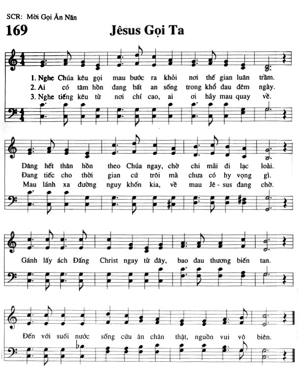 Sheet music: Jesus Gọi Ta