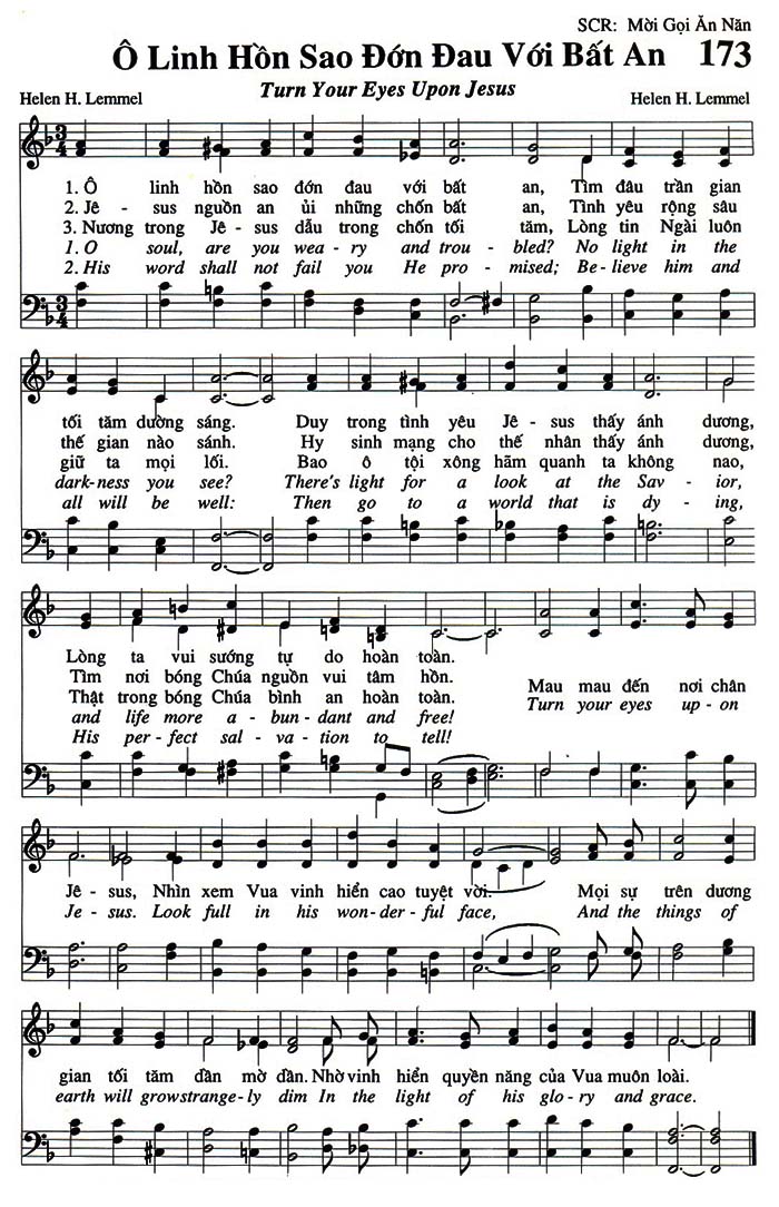Sheet music: Ô Linh Hồn Sao Đớn Đau Với Bất An