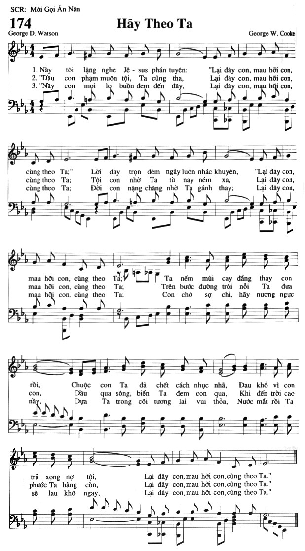 Sheet music: Hãy Theo Ta