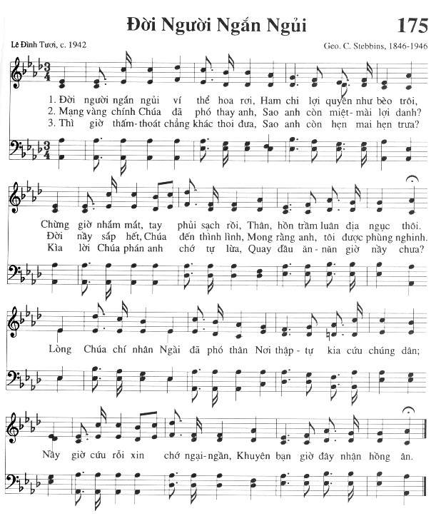 Sheet music: Đời Người Ngắn Ngủi