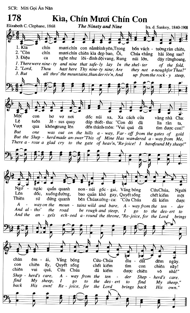 Sheet music: Kìa Chín Mươi Chín Con