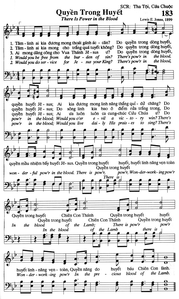 Sheet music: Quyền Trong Huyết