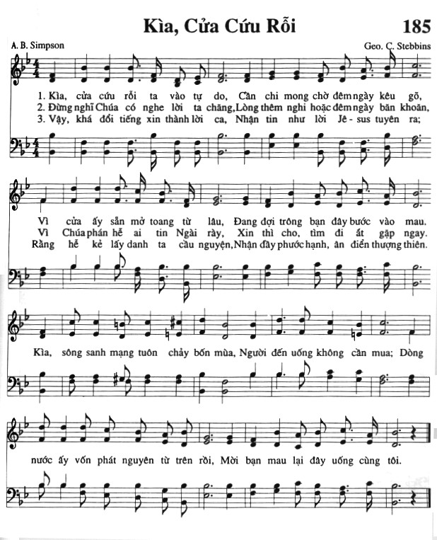 Sheet music: Kìa Cửa Cứu Rỗi