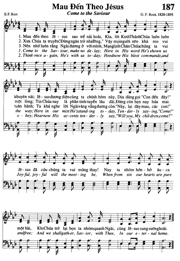 Sheet music: Mau Đến Theo Jesus
