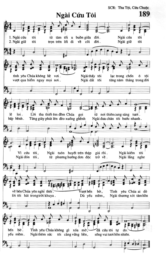 Sheet music: Ngài Cứu Tôi