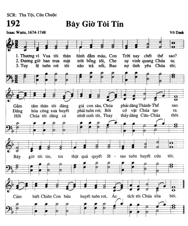Sheet music: Bây Giờ Tôi Tin