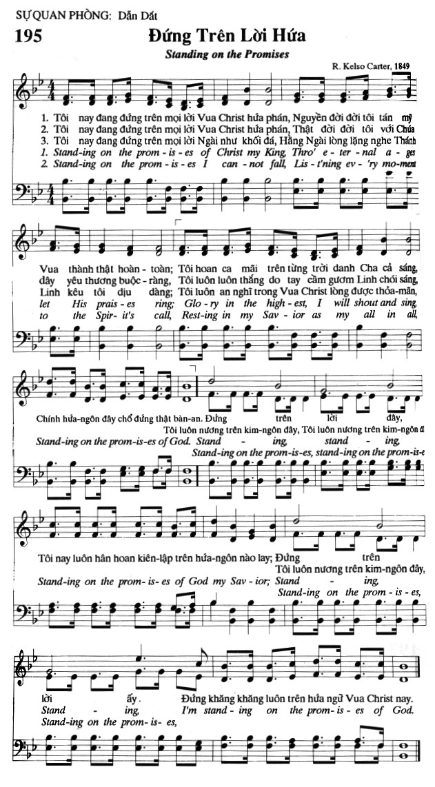 Sheet music: Đứng Trên Lời Hứa