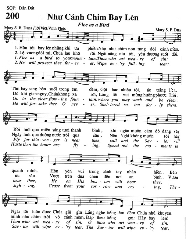 Sheet music: Như Cánh Chim Bay Lên
