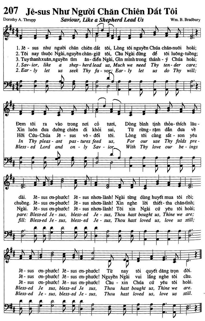 Sheet music: Jesus Như Người Chăn Chiên Dắt Tôi