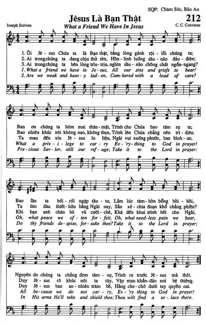 Sheet music: Jesus Là Bạn Thật