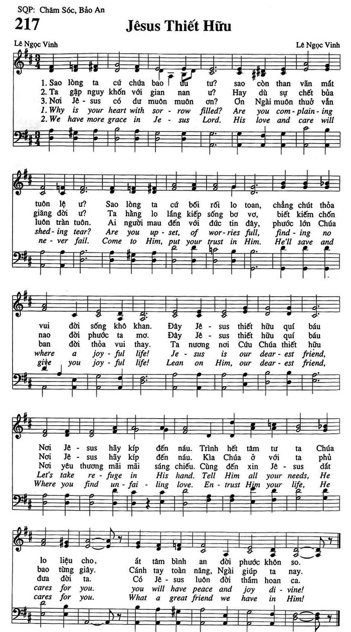 Sheet music: Jesus Thiết Hữu