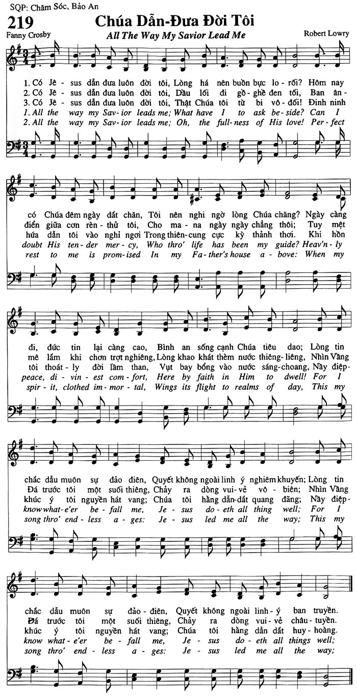 Sheet music: Chúa Dẫn Đưa Đời Tôi