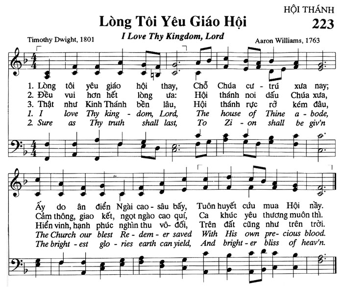 Sheet music: Lòng Tôi Yêu Giáo Hội