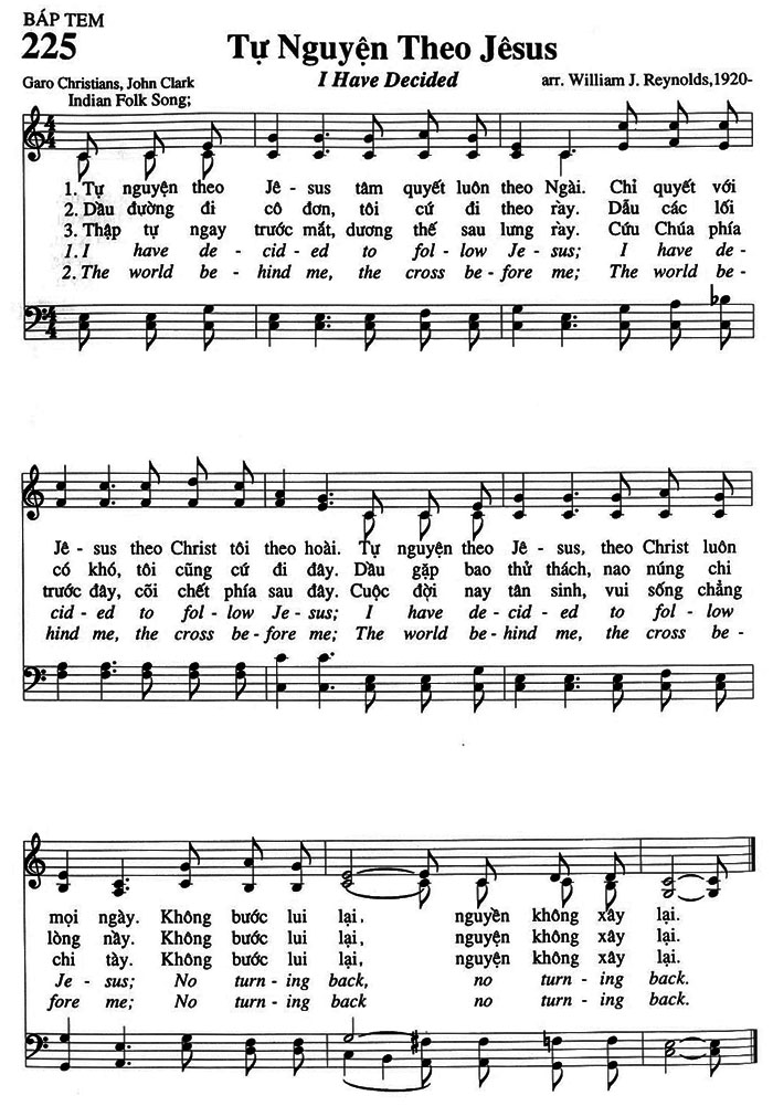 Sheet music: Tự Nguyện Theo Jesus