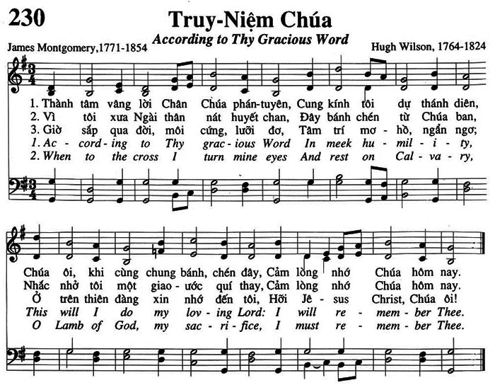 Sheet music: Truy Niệm Chúa
