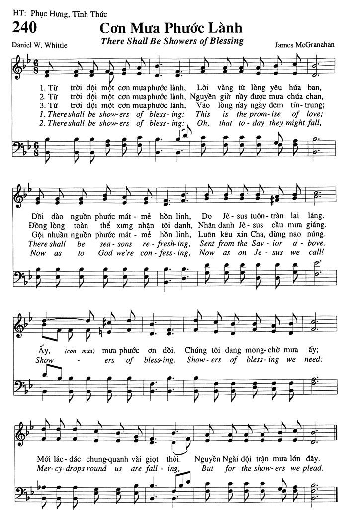Sheet music: Cơn Mưa Phước Lành