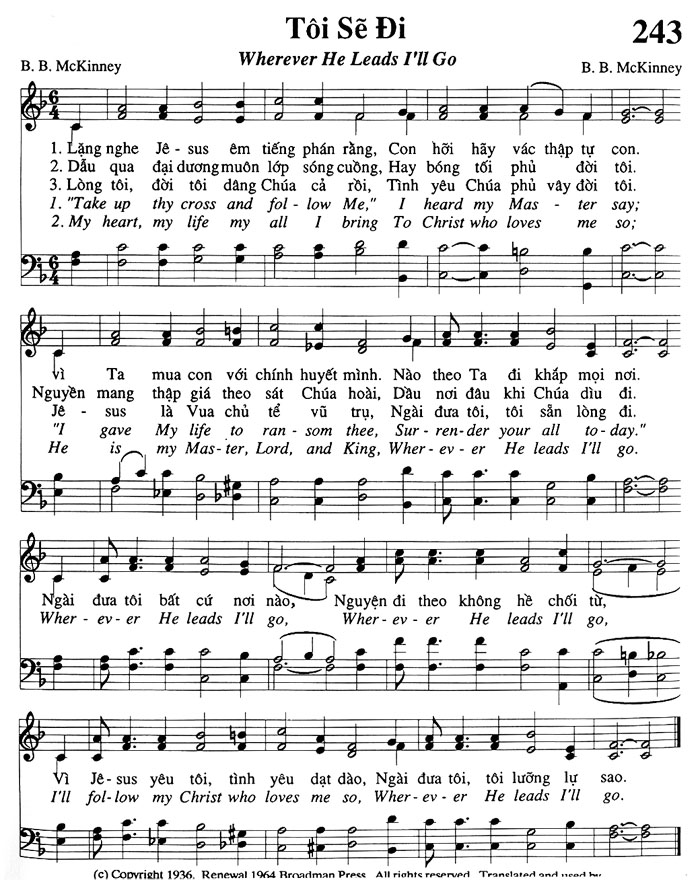 Sheet music: Tôi Sẽ Đi