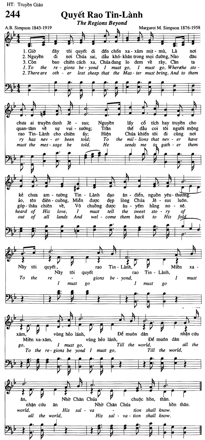 Sheet music: Quyết Rao Tin Lành
