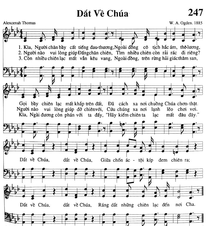 Sheet music: Dắt Về Chúa