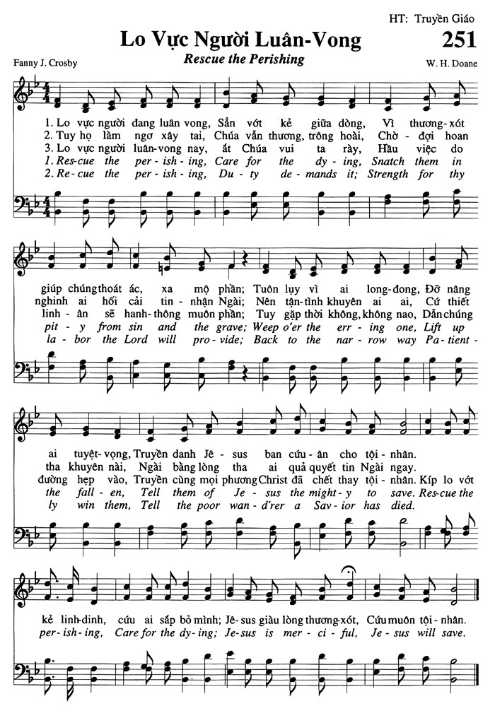 Sheet music: Lo Vực Người Luân Vong