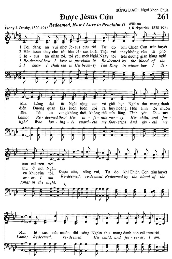 Sheet music: Được Jesus Cứu