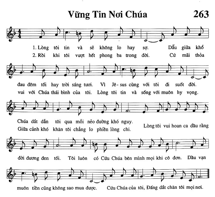 Sheet music: Vững Tin Nơi Chúa