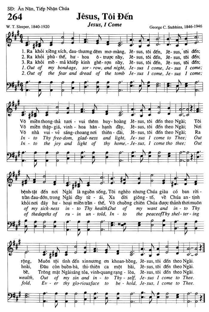 Sheet music: Jesus! Tôi Đến