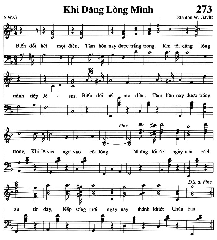 Sheet music: Khi Dâng Lòng Mình