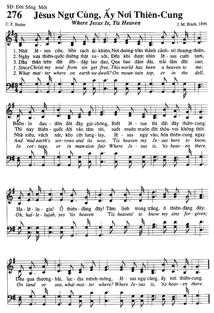 Sheet music: Jesus Ngự Cùng, Ấy Nơi Thiên Cung