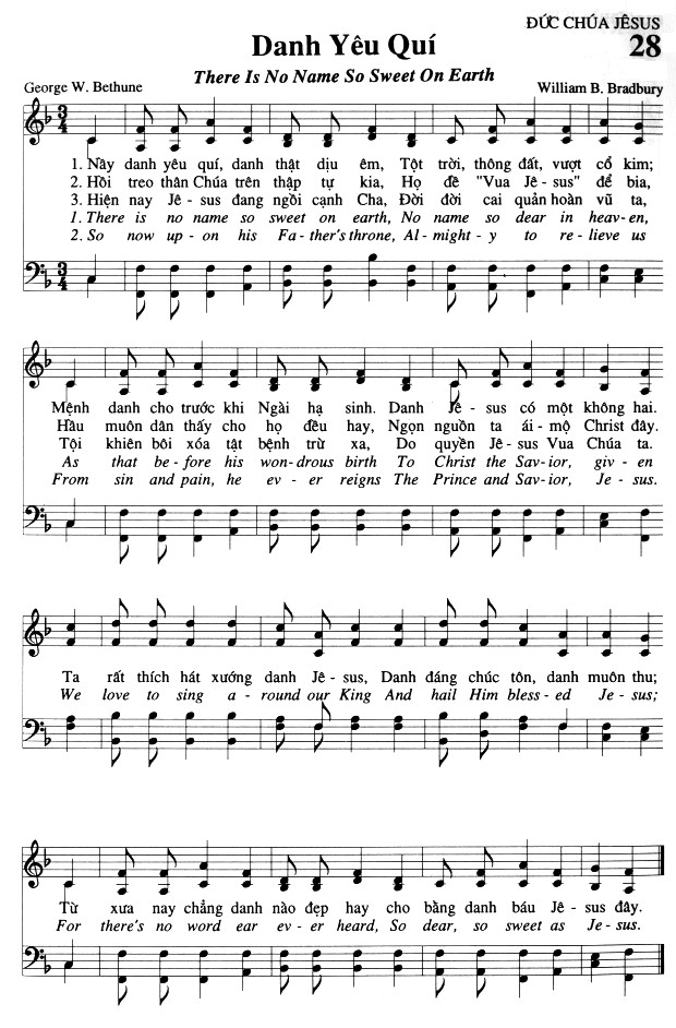 Sheet music: Danh Yêu Quý