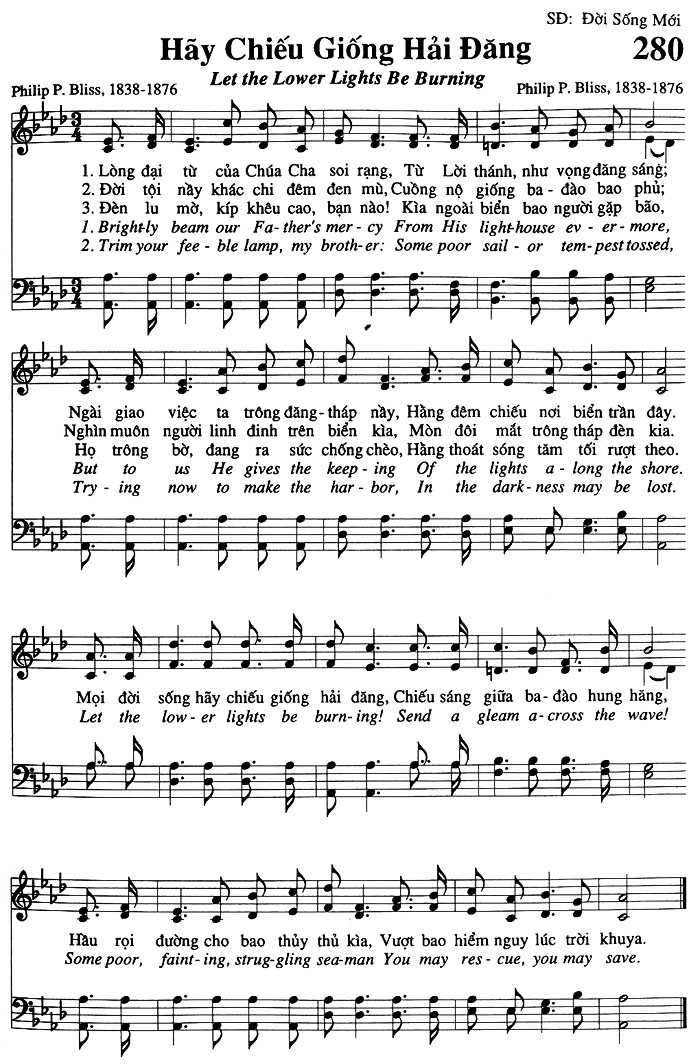 Sheet music: Hãy Chiếu Giống Hải Đăng