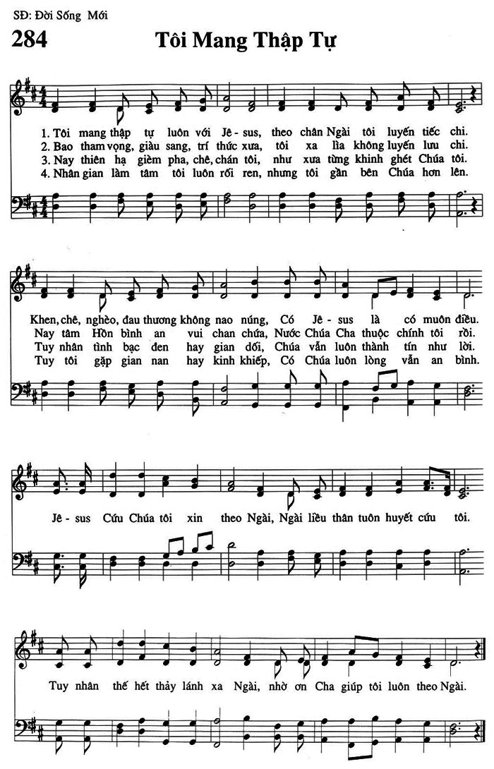 Sheet music: Tôi Mang Thập Tự