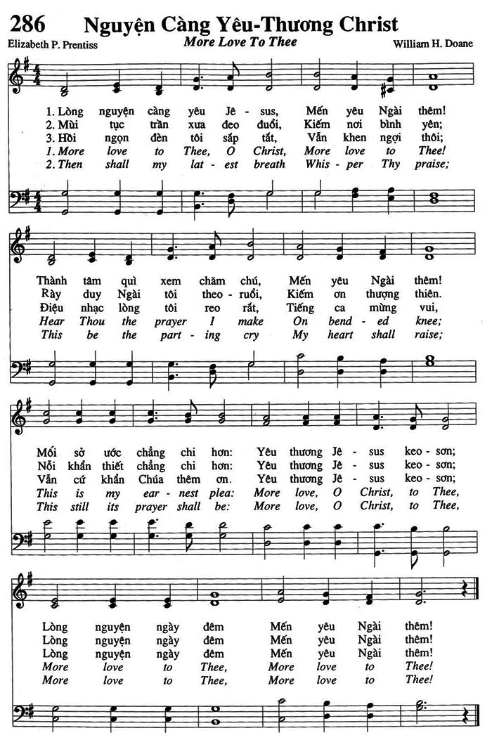 Sheet music: Nguyện Càng Yêu Thương Christ