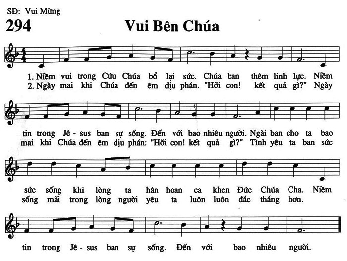 Sheet music: Vui Bên Chúa