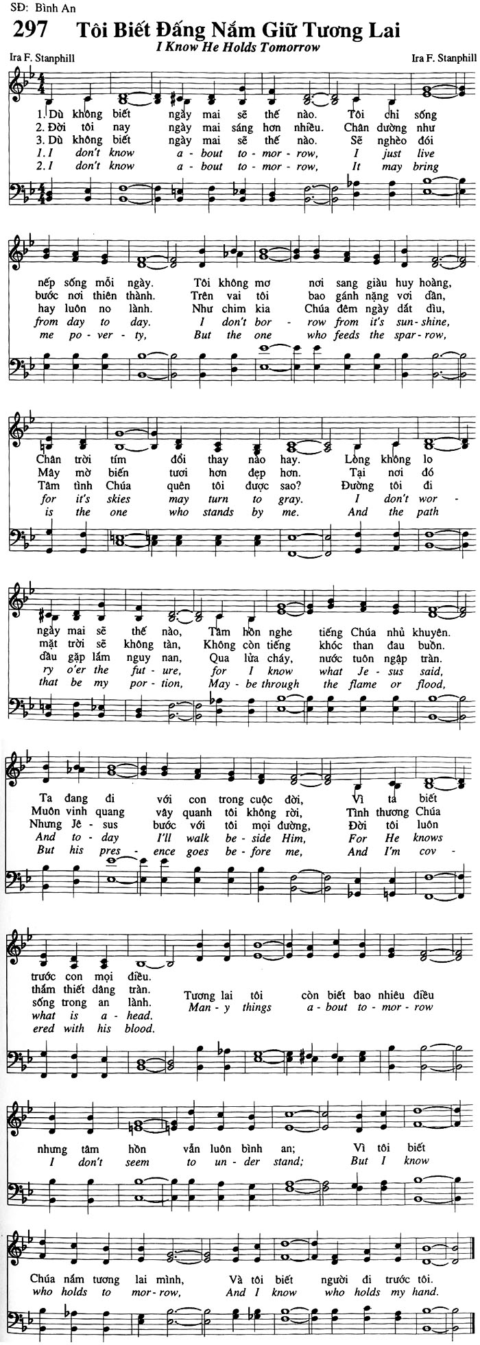 Sheet music: Tôi Biết Đấng Nắm Giữ Tương Lai