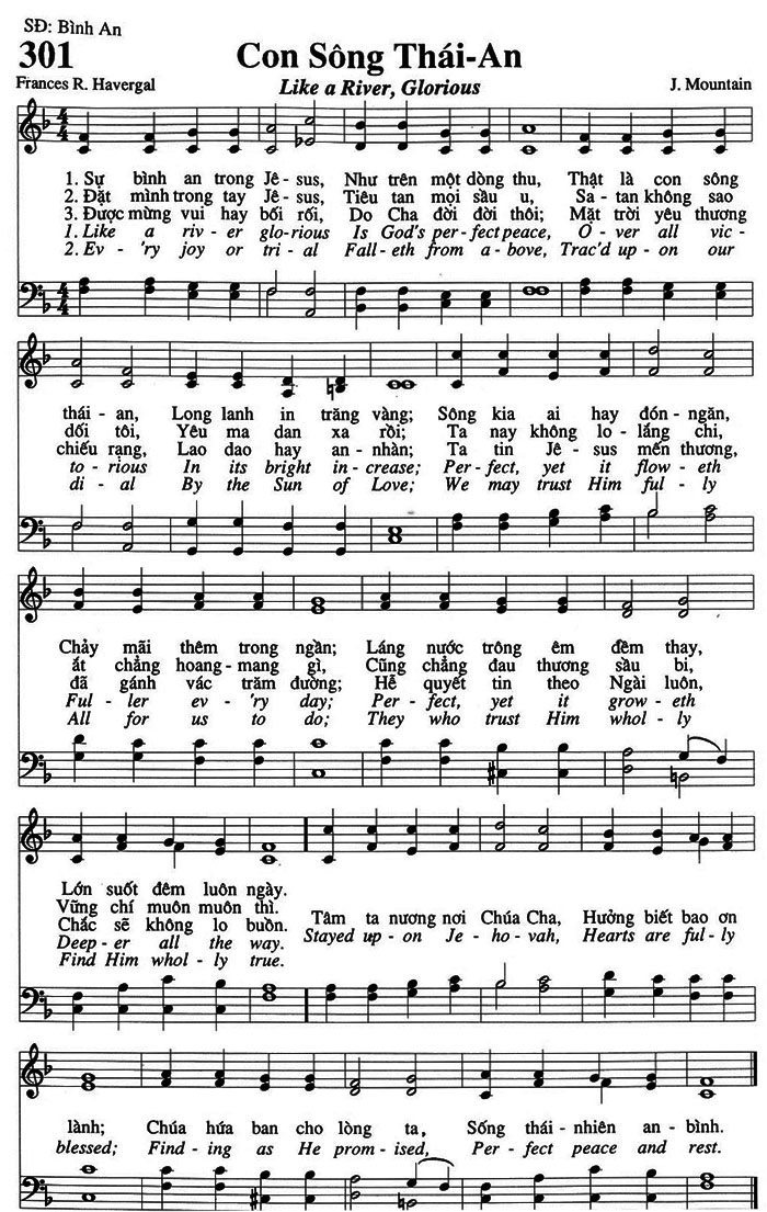 Sheet music: Con Sông Thái An