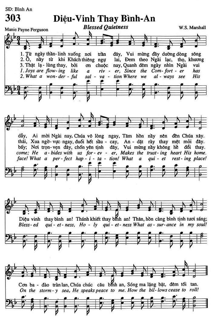 Sheet music: Diệu Vinh Thay Bình An