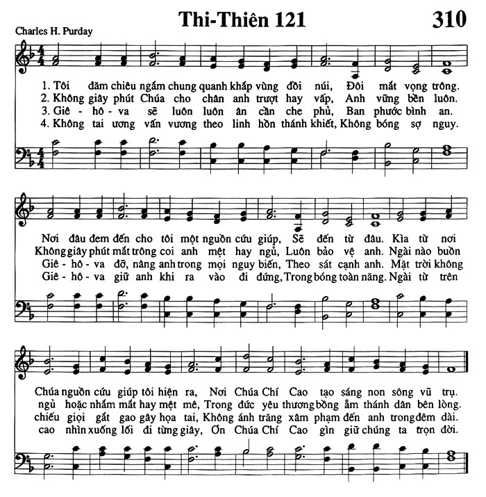 Sheet music: Thi Thiên 121