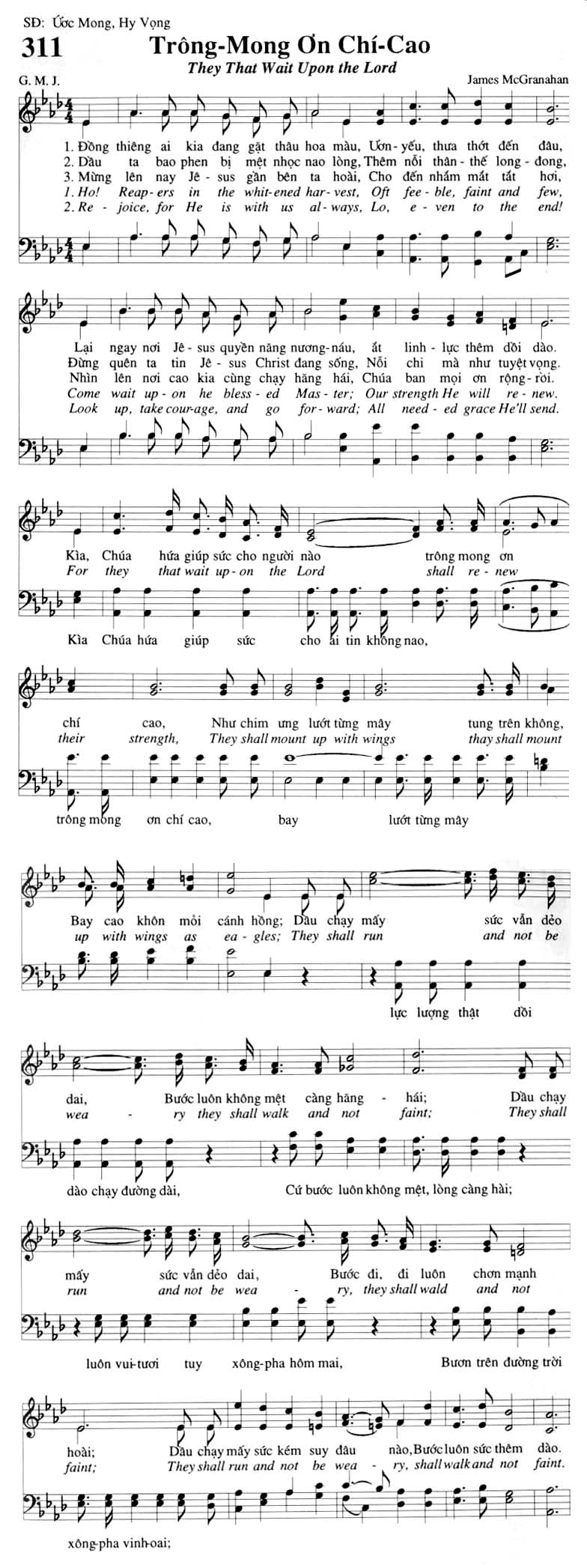 Sheet music: Trông Mong Ơn Chí Cao