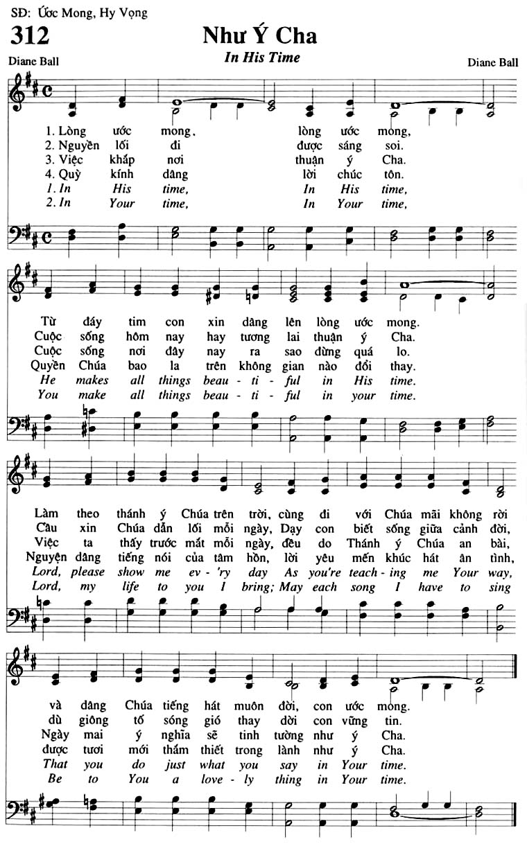 Sheet music: Như Ý Cha