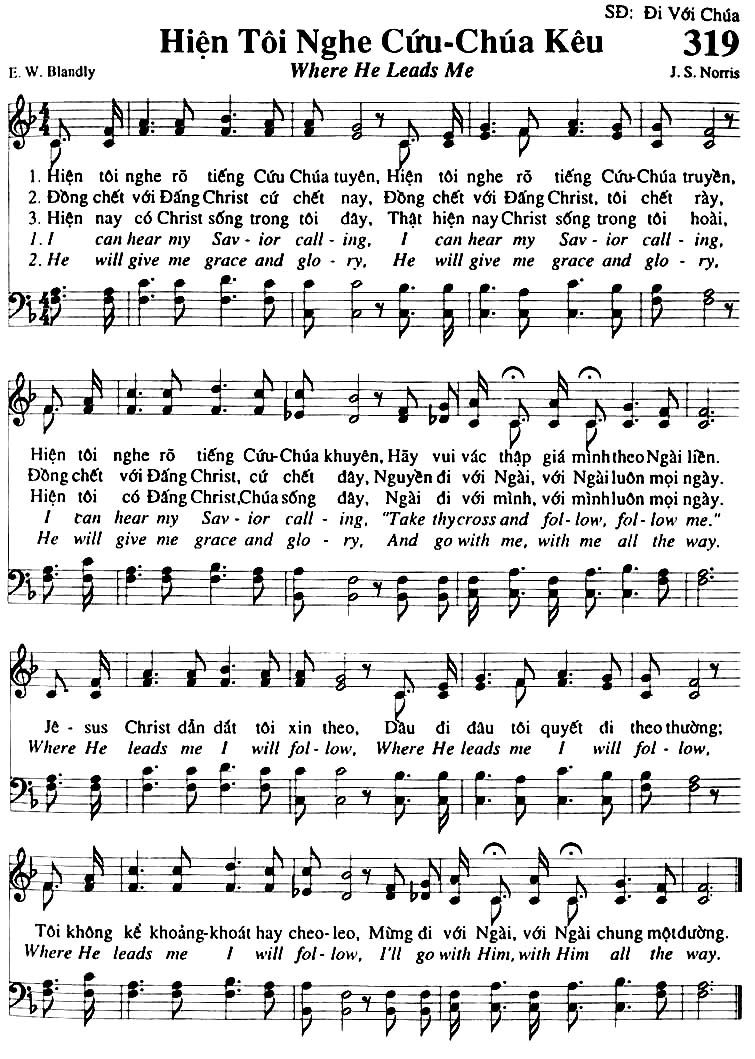 Sheet music: Hiện Tôi Nghe Cứu Chúa Phán